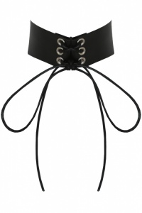 Wide Lace Up Celebrity Choker